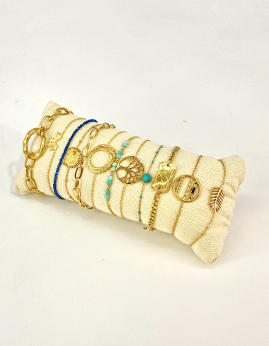 Grossiste Missra Paris - Lots de 12 bracelets en acier inoxydable