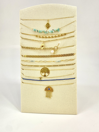 Wholesaler Missra Paris - Set of 12 stainless steel necklaces
