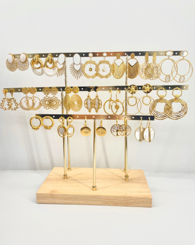 Großhändler Missra Paris - Set mit 20 Ohrringen aus Edelstahl