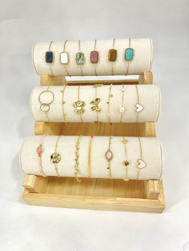 Mayorista Missra Paris - LOTES DE 18 PULSERAS DE ACERO + DISPLAY INCLUIDO