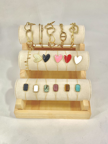 Mayorista Missra Paris - LOTES DE 18 PULSERAS DE ACERO + DISPLAY INCLUIDO