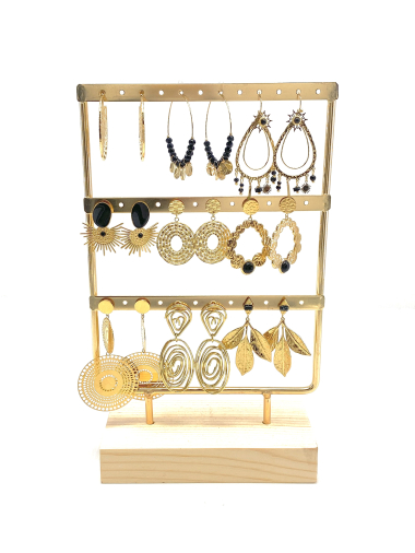 Wholesaler Missra Paris - Set of 9 stainless steel earrings
