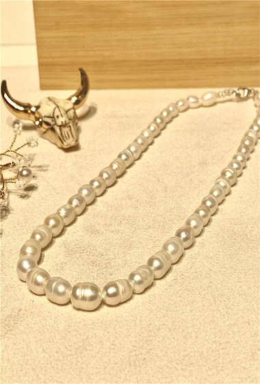 Großhändler Missra Paris - Non steel natural pearl necklace