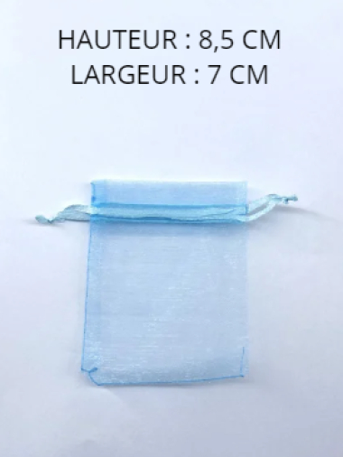 Grossiste Missra Paris - Pochette de bijoux bleu 8,5 x 7 cm