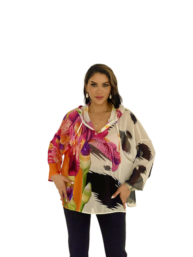 Großhändler Missy Tekstil - Bluse mit Blumendruck