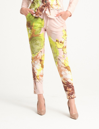 Grossiste Missy Tekstil - Pantalon imprimé à fleur