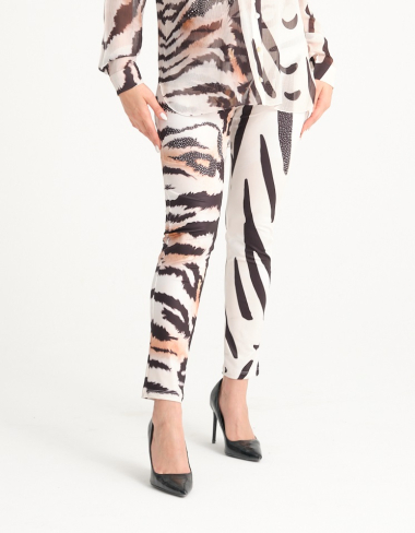Grossiste Missy Tekstil - Pantalon imprimé leopard