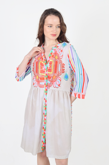 Grossiste Missy Tekstil - Robe à motif