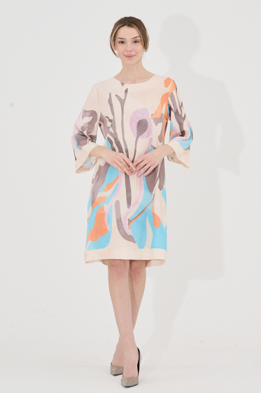 Grossiste Missy Tekstil - Robe imprimé fleur