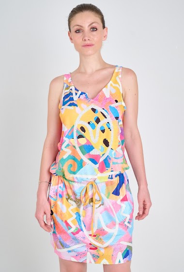 Wholesalers Missy Tekstil - Dress with writings