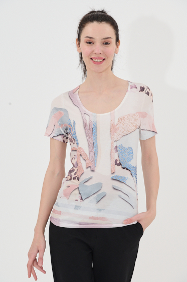 Grossiste Missy Tekstil - Tee-shirt à strass