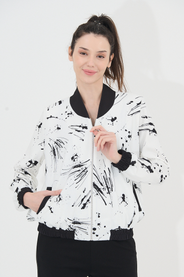 Großhändler Missy Tekstil - Jacke mit Strass-Print