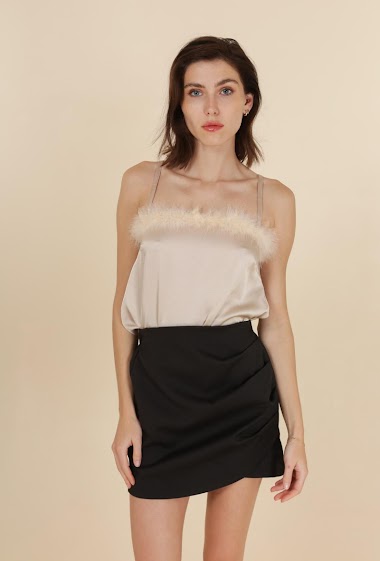 Wholesaler CONTEMPLAY - Tank top with faux fur detail