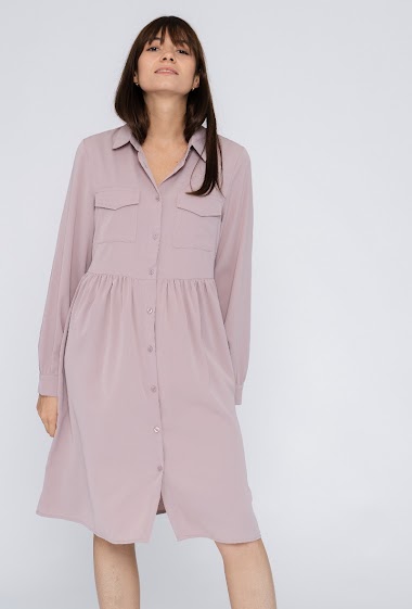 Wholesaler CONTEMPLAY - Plain shirt dress