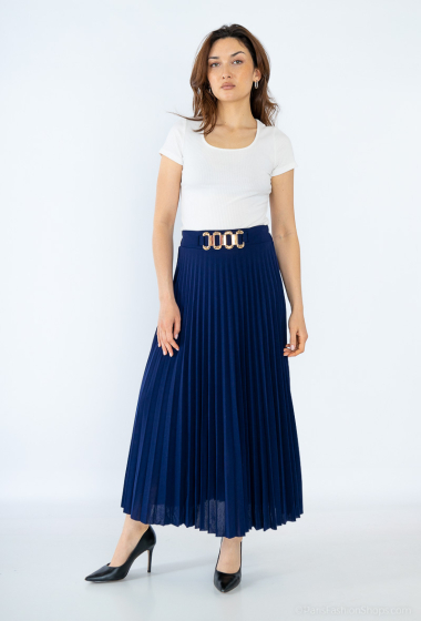 Wholesaler MJ FASHION - Plain skirt with relief