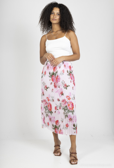 Wholesaler MJ FASHION - Floral pleated skirt