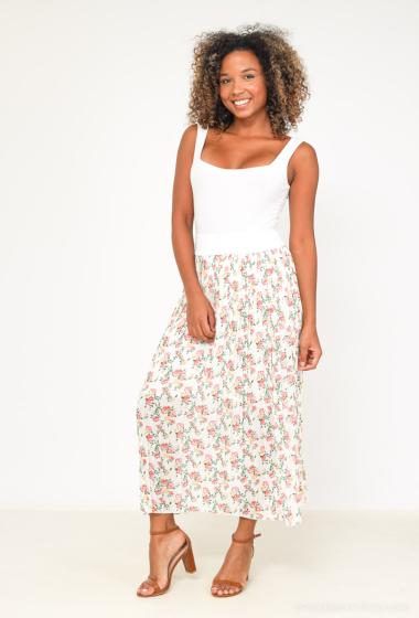 Wholesaler MJ FASHION - Floral pleated skirt