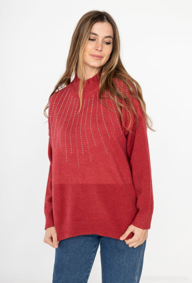 Wholesaler MJ FASHION - Mixed pattern turtleneck sweater