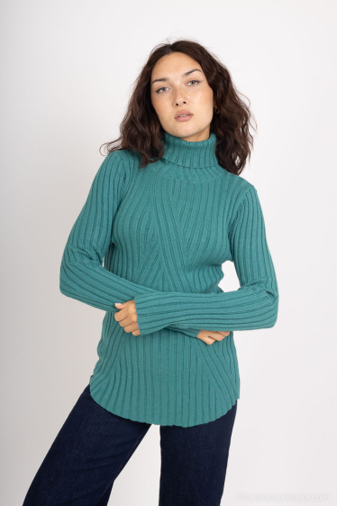 Großhändler MJ FASHION - Gestreifter Rollkragenpullover