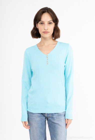 Wholesaler MJ FASHION - Mixed pattern turtleneck sweater
