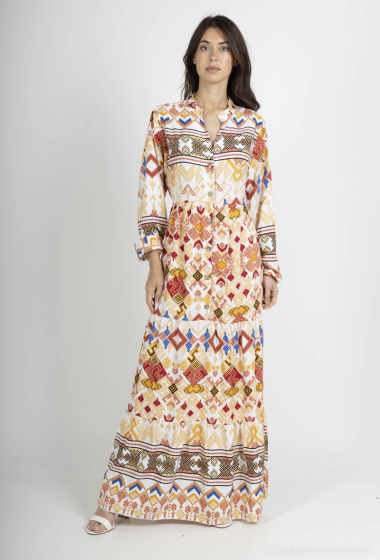 Wholesaler MJ FASHION - Printed buttoned dress