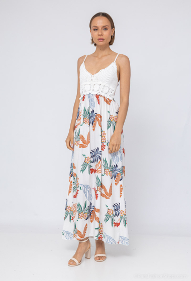 Großhändler MJ FASHION - Kleid mit Trägern und floraler Spitze