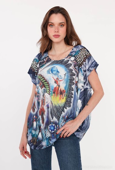 Grossiste MJ FASHION - T-shirt à motif indien