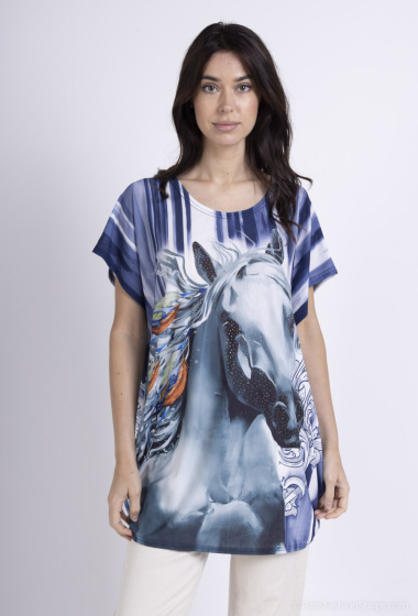 Grossiste MJ FASHION - T-shirt motif cheval