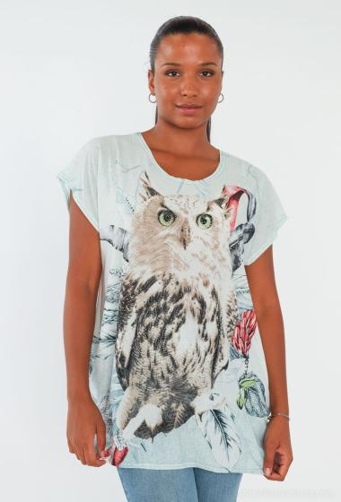 T shirt motif hibou MJ FASHION Paris Fashion Shops