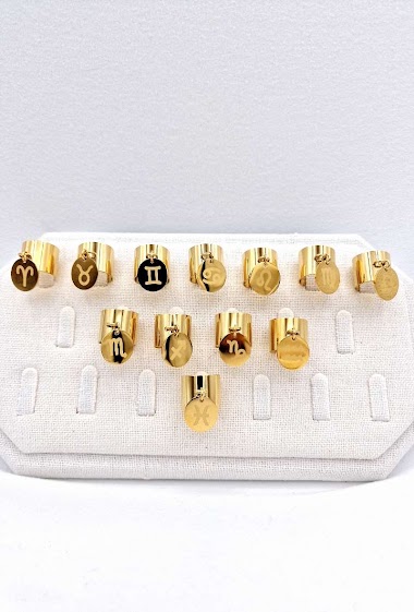Wholesaler Mochimo Suonana - Set of 12 Astrological Rings Adjustable