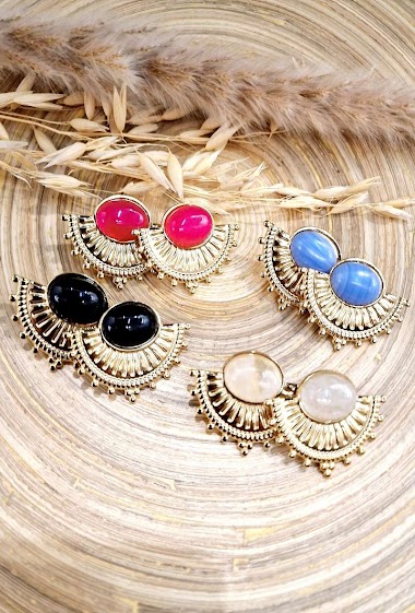 Wholesaler Mochimo Suonana - Stainless steel earring with stones