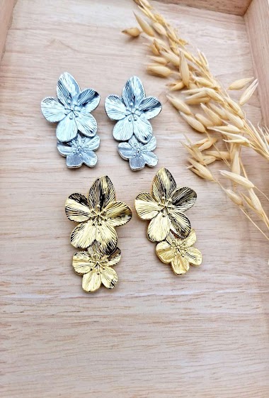 Wholesaler Mochimo Suonana - Stainless steel flowers earrings