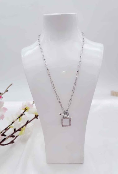 Wholesaler Mochimo Suonana - Necklace with padlock pendant stainless steel