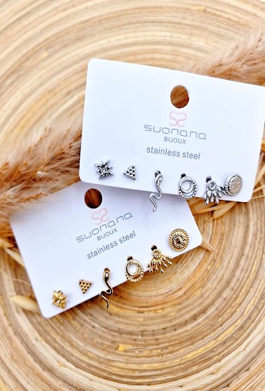 Wholesaler Mochimo Suonana - Set of 6 single earrings