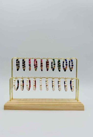 Wholesaler Mochimo Suonana - Set of 10 pairs of earrings stainless steel