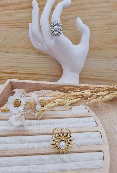 Großhändler Mochimo Suonana - -Verstellbarer Ringanhänger aus Edelstahl mit dem hebräischen „Leben“