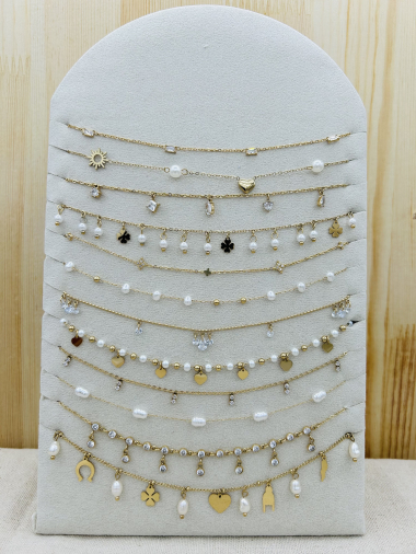 Großhändler Mochimo Suonana - Set of 12 necklace stainless steel