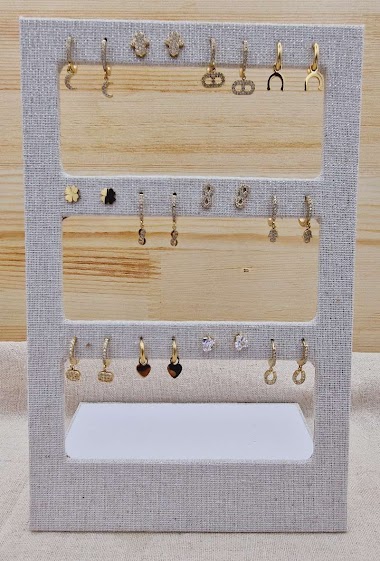Wholesaler Mochimo Suonana - Set of 9 pairs of earrings stainless steel
