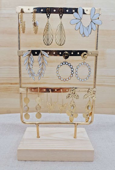 Wholesaler Mochimo Suonana - Set of 9 pairs of earrings stainless steel