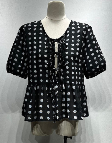 Wholesaler Mochy - Small dot pattern blouse