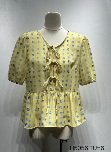Wholesaler Mochy - Small dot pattern blouse