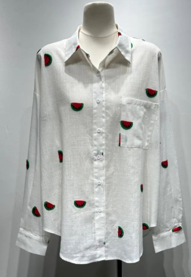 Wholesaler Mochy - watermelon embroidered shirt