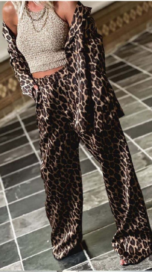 Großhändler Mochy - Set aus Hemd und Hose mit Leopardenmuster
