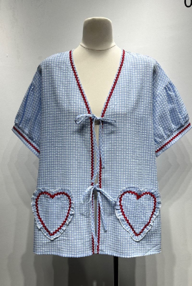Wholesaler Mochy - short heart sleeve cardigan