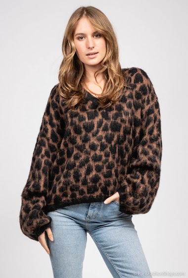 Grossiste Mochy - Pull motif léopard
