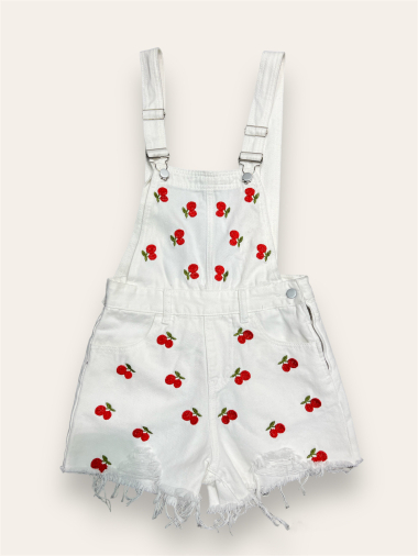 Wholesaler Mochy - cherry pattern short overalls
