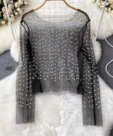 Wholesaler Mochy - evening top with pearls