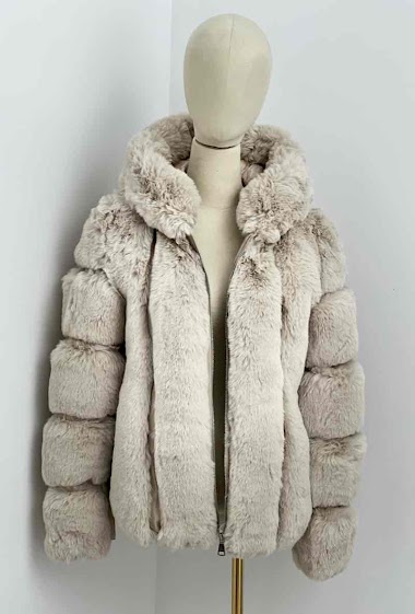 Wholesaler Mochy - Faux leather and fur jacket