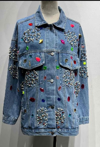 Wholesaler Mochy - Jeans jacket with accessory