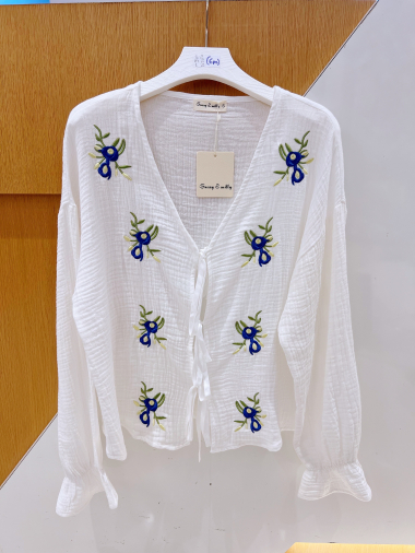 Grossiste Suzzy & Milly - blouse broderie gaze de coton